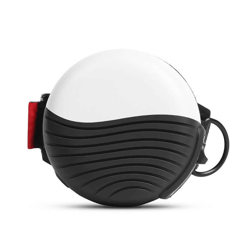 Wrist-type pet watch leash featuring a sleek white and black design, perfect for walking cats and dogs.